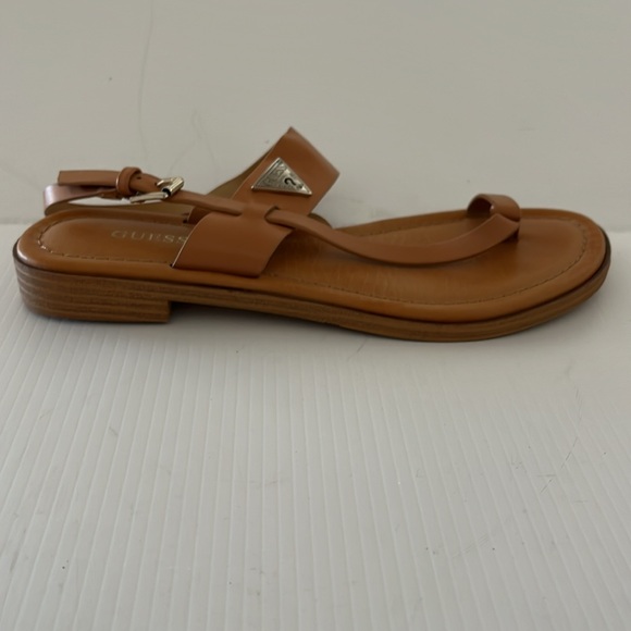 Guess Saddle Geesa Round-Toe Slip-On Slingback Toe-Loop Strap Sandal W 7 1/2 - Picture 3 of 10